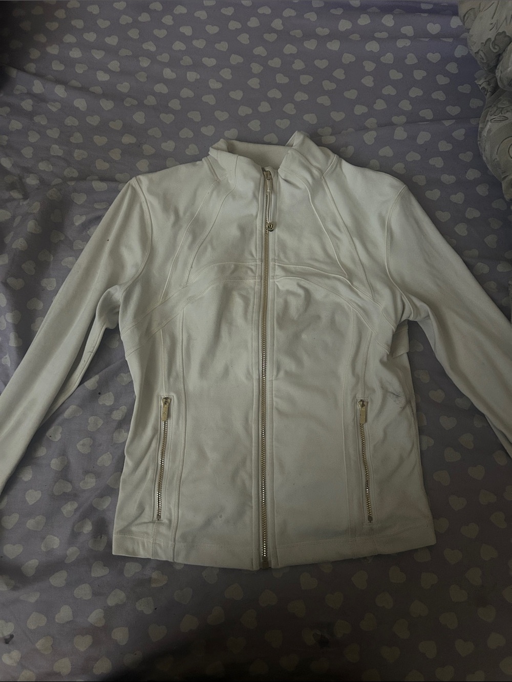 lululemon athletica Beige Gold Zip-Up Athletic Jacket